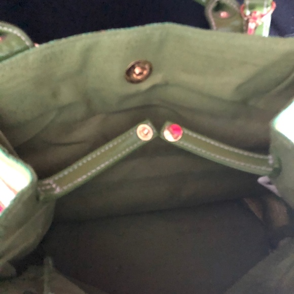 VINTAGE 1980s Like New white rainbow stripe purse - Picture 5 of 8